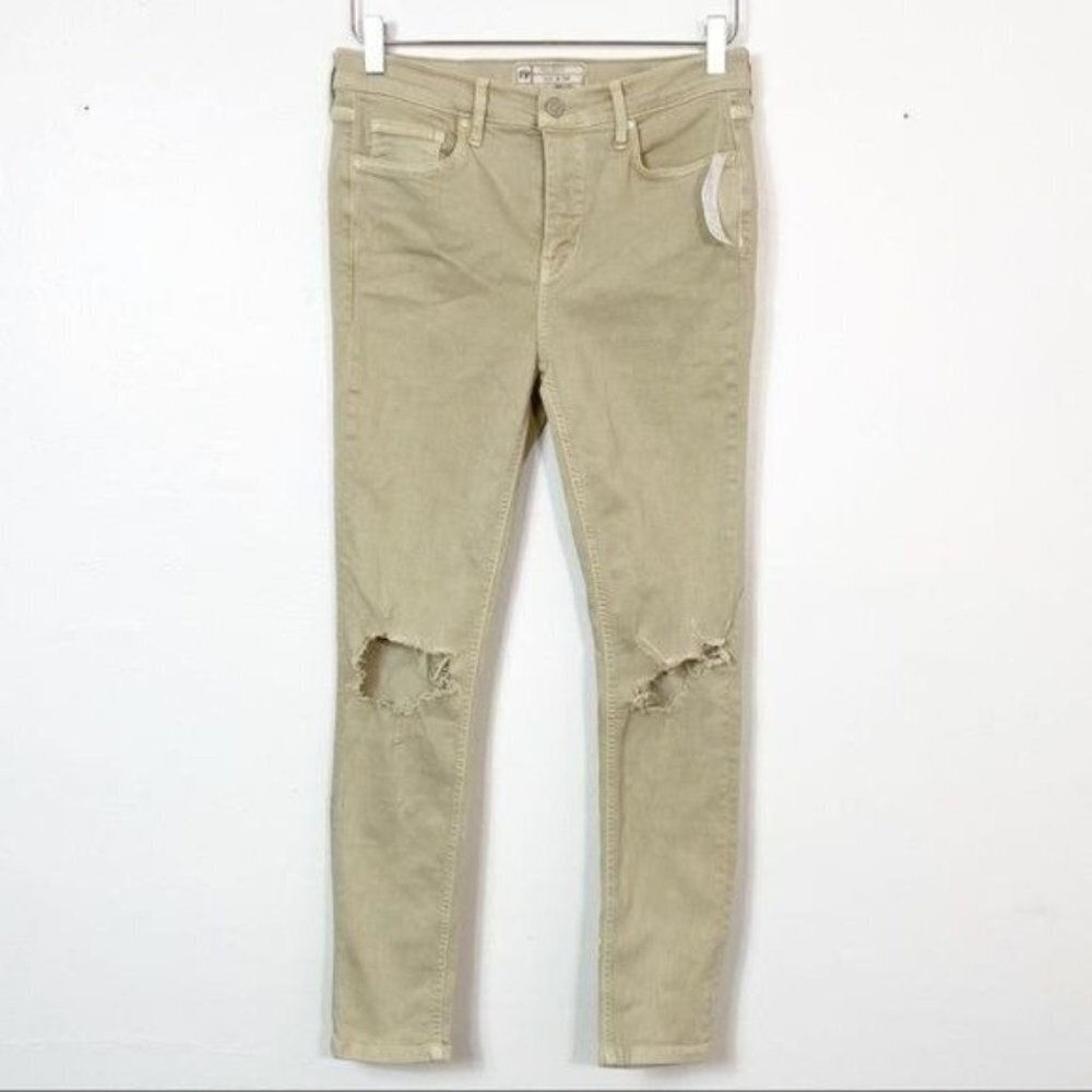FREE PEOPLE High Waist Busted Knee Skinny NWOT